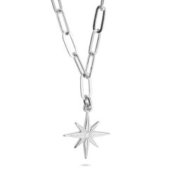 collier étoile du nord en argent sterling