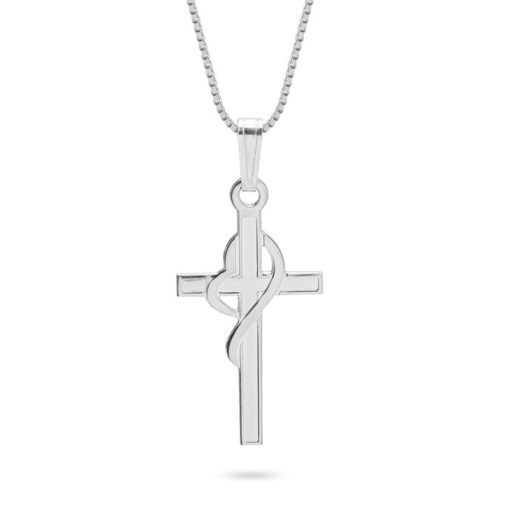 Collier Croix avec Cœur