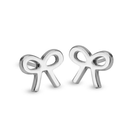 Boucles d'Oreilles Nœud Papillon en argent