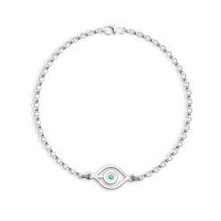 bracelet oeil bleu en argent