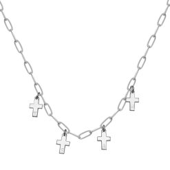 Multiple Cross Initials Necklace