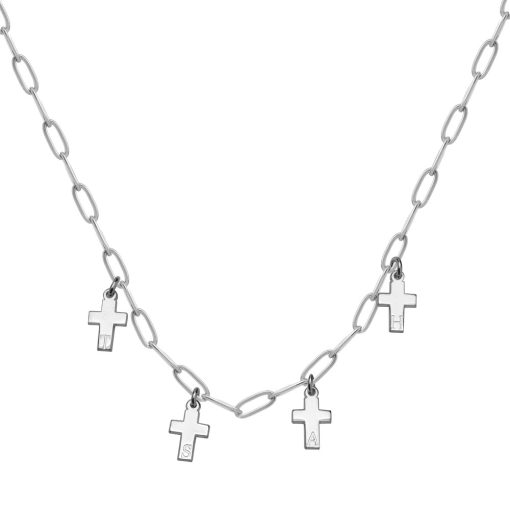 Collier Personnalisé avec Pendentifs Croix