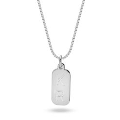 Two-Initial Vertical Bar Necklace